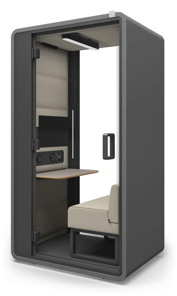 Hushfree S Hybrid acoustic pod, side view
