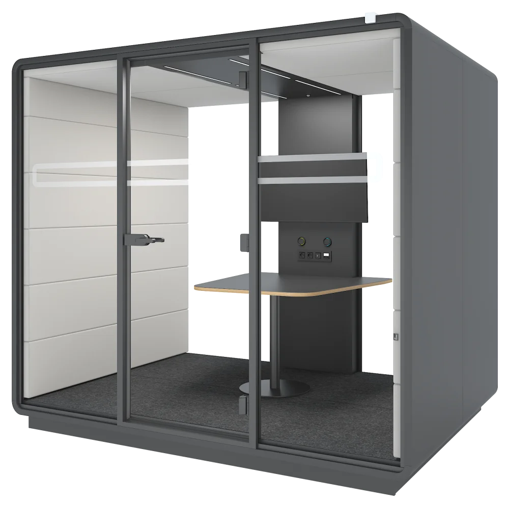Hushmeet L2 acoustic pod, side view