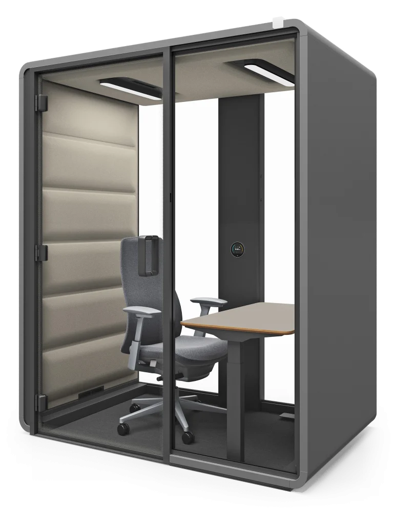 Hushfree Work acoustic pod, side view