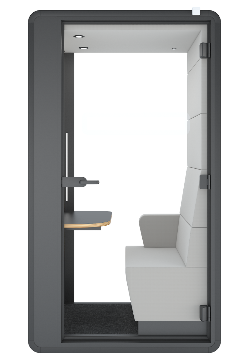 Hushhybrid acoustic pod seen from the front