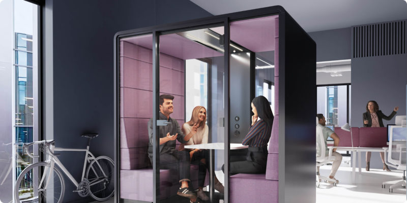 Acoustic meeting pod for office hushMeet Hushoffice