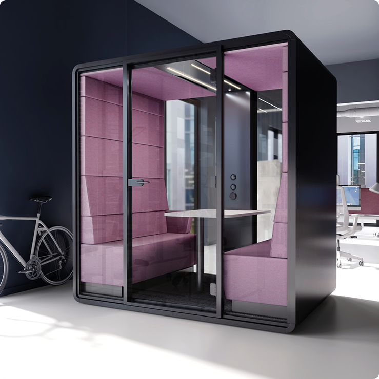 Office meeting booth for 4 people hushMeet Hushoffice