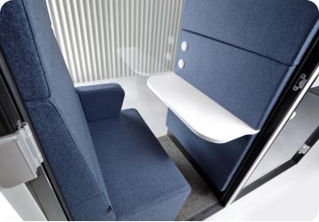 A double acoustic office pod for solo work hushTwin Hushoffice