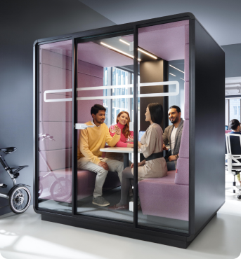 ᑕ❶ᑐ hushHybrid - acoustic work pods for hybrid work ➡️ Hushoffice