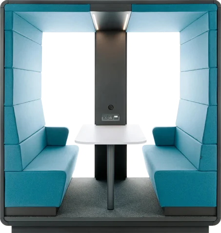 Open office pod for 2-4 persons hushMeet.open from Hushoffice