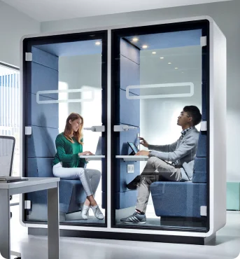 A double acoustic office pod hushTwin Hushoffice