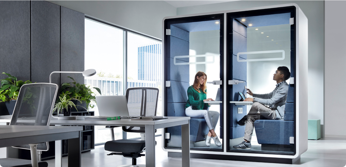A small "duo" office pod for small offices.