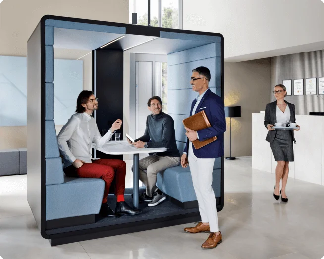 HushMeet.open – ein Raum für schnelle Büromeetings