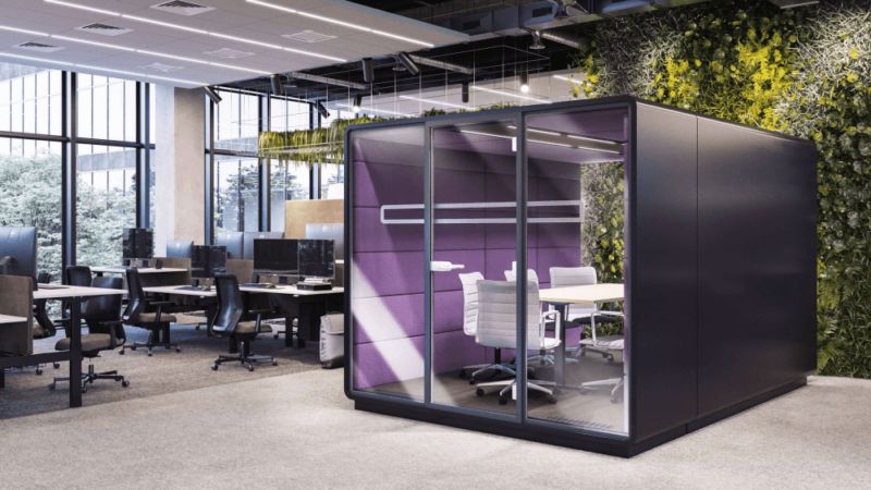 Acoustic pod for work from Hushoffice