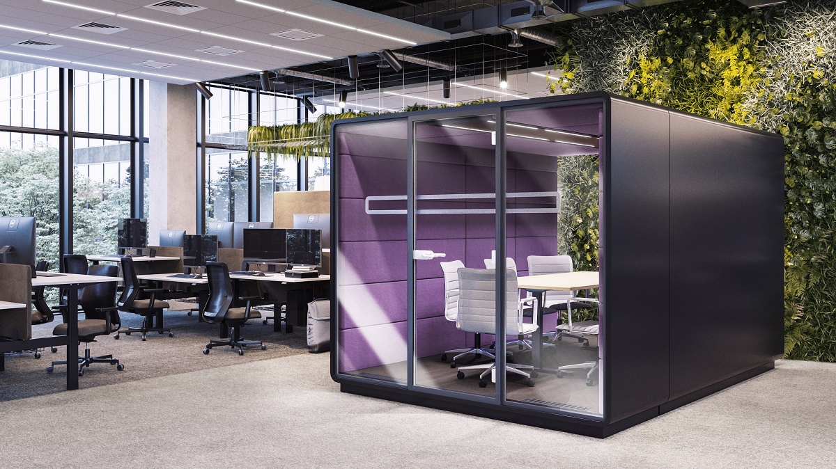 Hush pods for offices. Acoustically perfected for productivity.