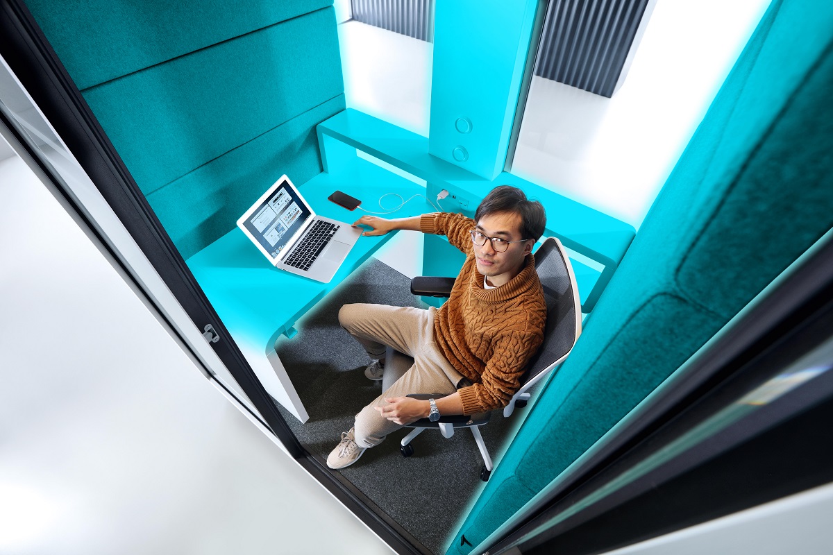 All regularly touched surfaces in Hush office pods are coated with a thin nano-photocatalyst substance that destroys viruses, microbes, and bacteria. With pods, your space is safe and under control.