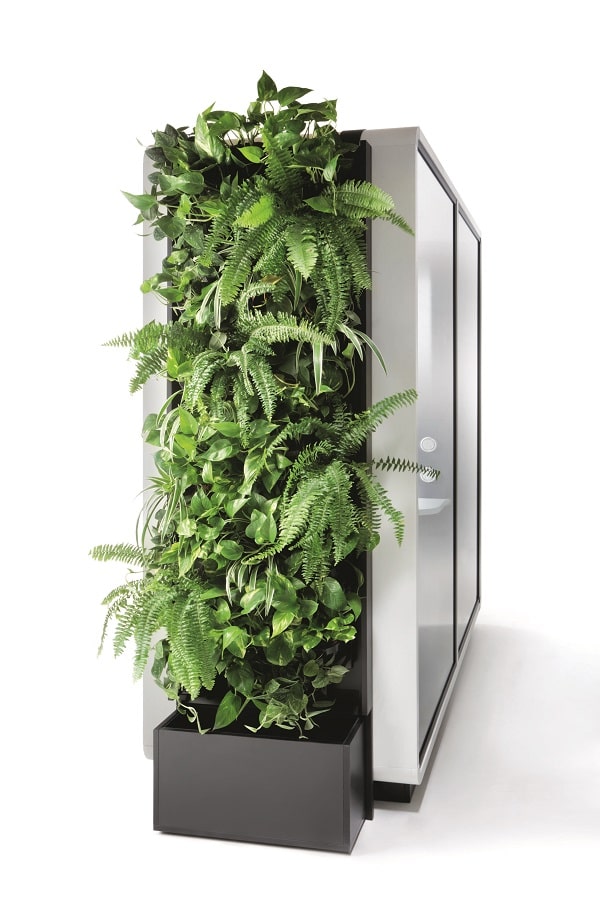 Biophilic soundproof pod greenWall Hushoffice