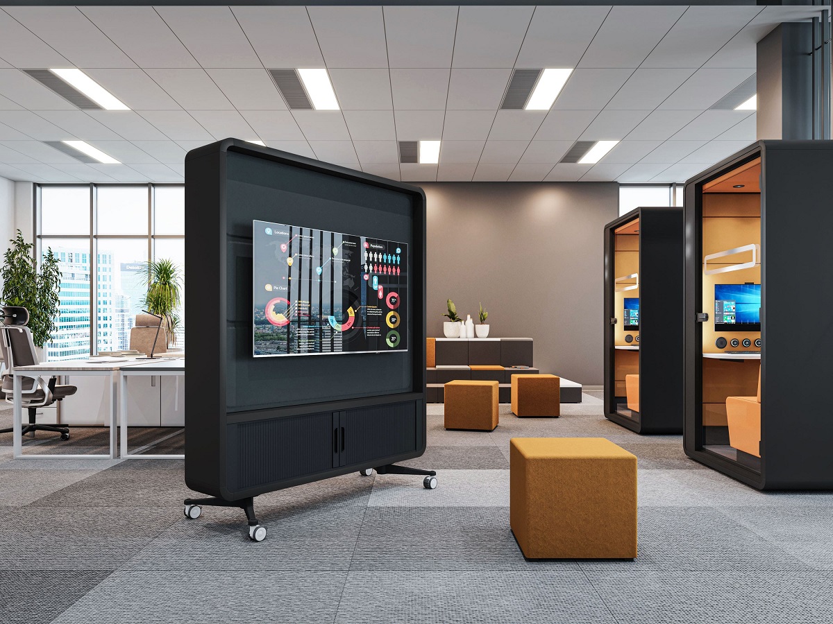 Trennwände für das Büro sollten modern aussehen. Die Farboptionen von HushWall erreichen dieses Ziel und verleihen Ihrem Büro Stil.