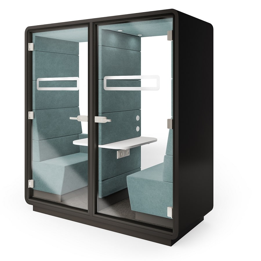 Work pods for the office like hushTwin give sensory-sensitive employees a primo oasis for concentration. At the same time, they trap sound, reducing office noise on the open floor for everyone's benefit.
