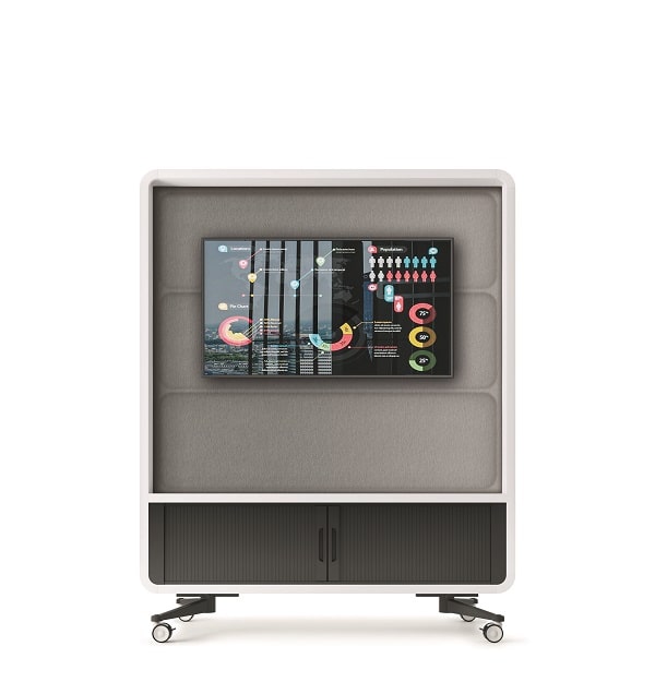 With a TV-equipped hushWall on hand, employees can set up a comfortable meeting space and cast the video, PDF, or presentation for review within seconds.