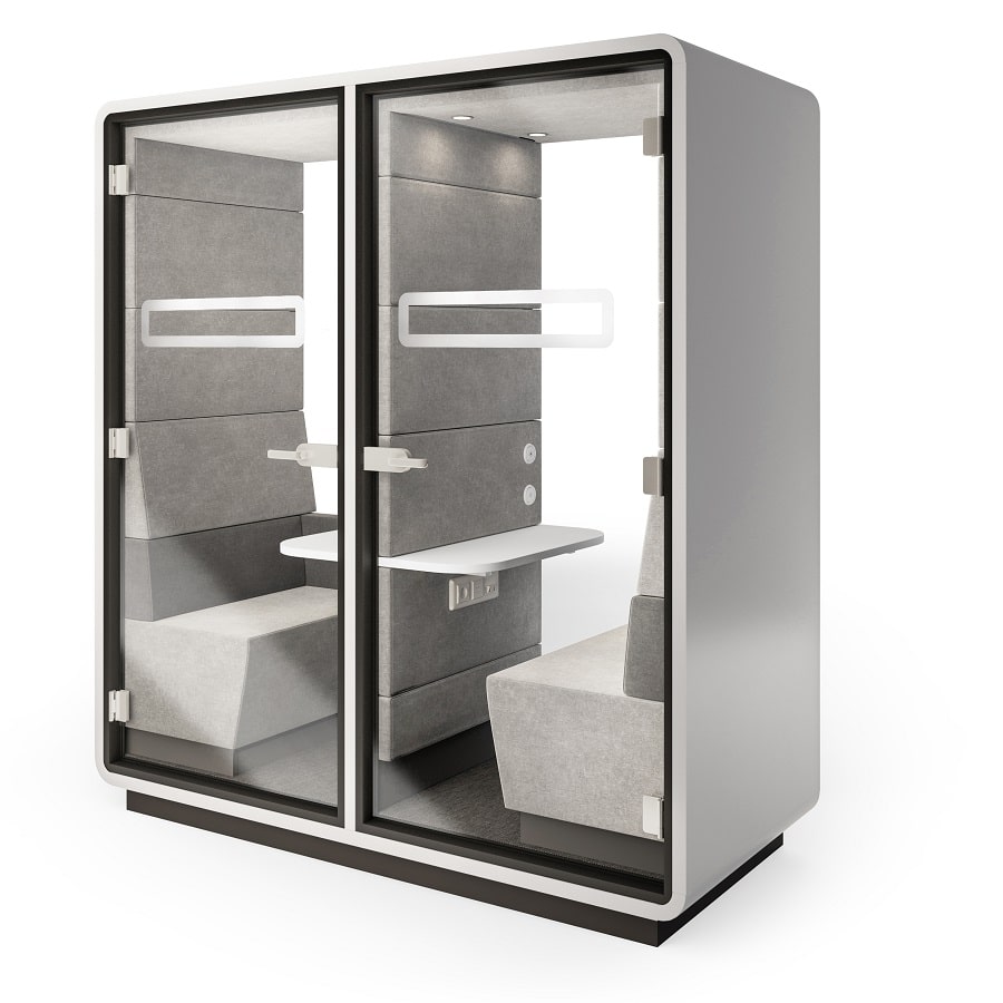 The hushTwin conjoined office privacy pod