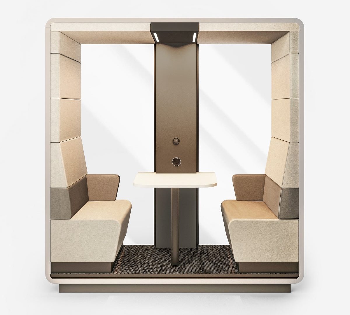 Mała 2-osobowa budka akustyczna do biura Hushoffice
