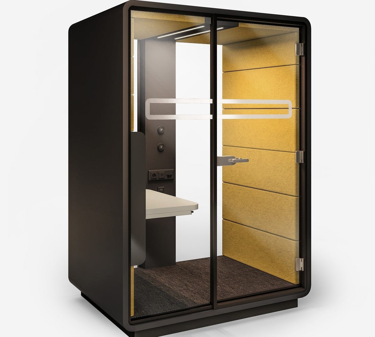 Kabiny akustyczne Hushoffice do pracy na stojąco i na siedząco