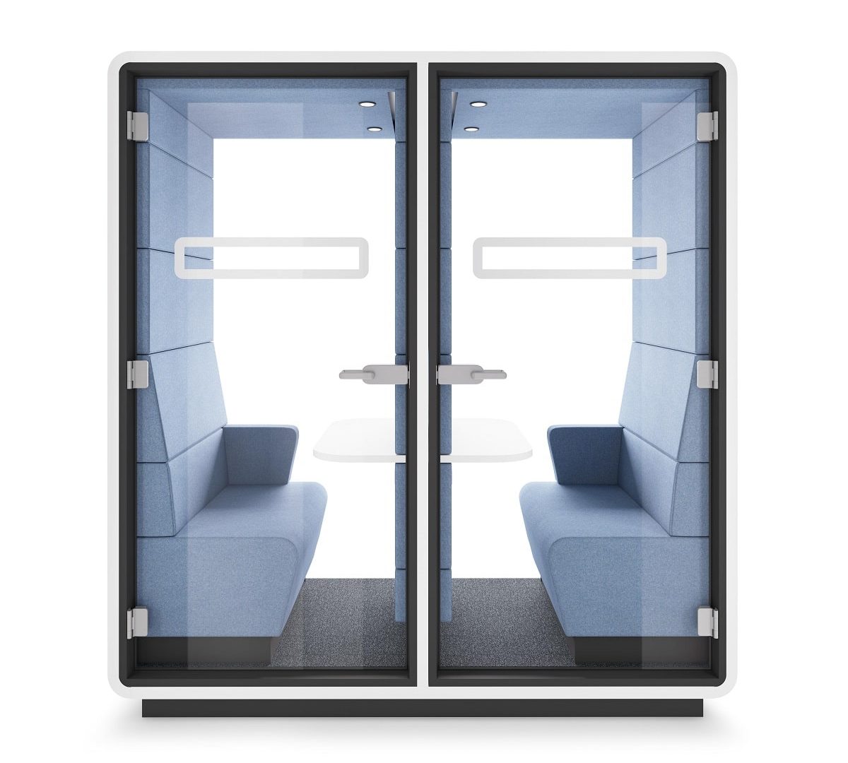 Mała podwójna przenośna kabina akustyczna do pracy w biurze Hushoffice hushTwin