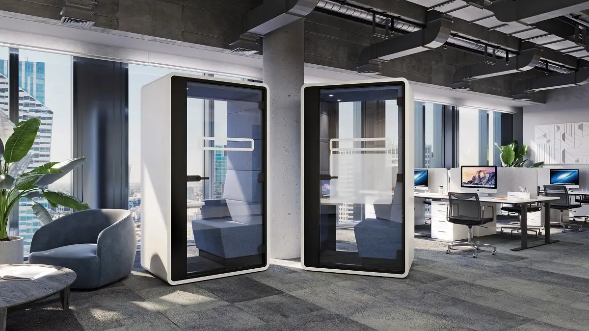 HushHybrid an office pod built for video calls