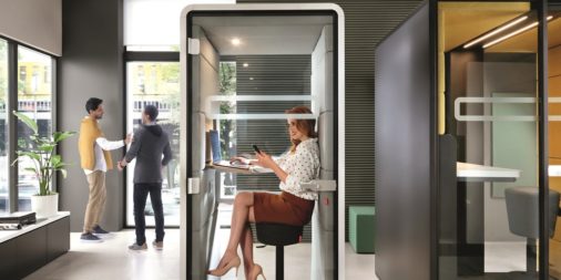 Office phone booth for sales team 