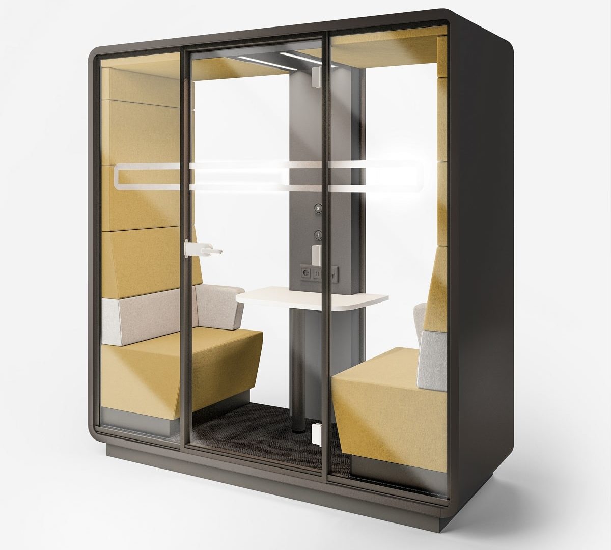The hushMeet.S 2-person office pod for private one-on-ones.