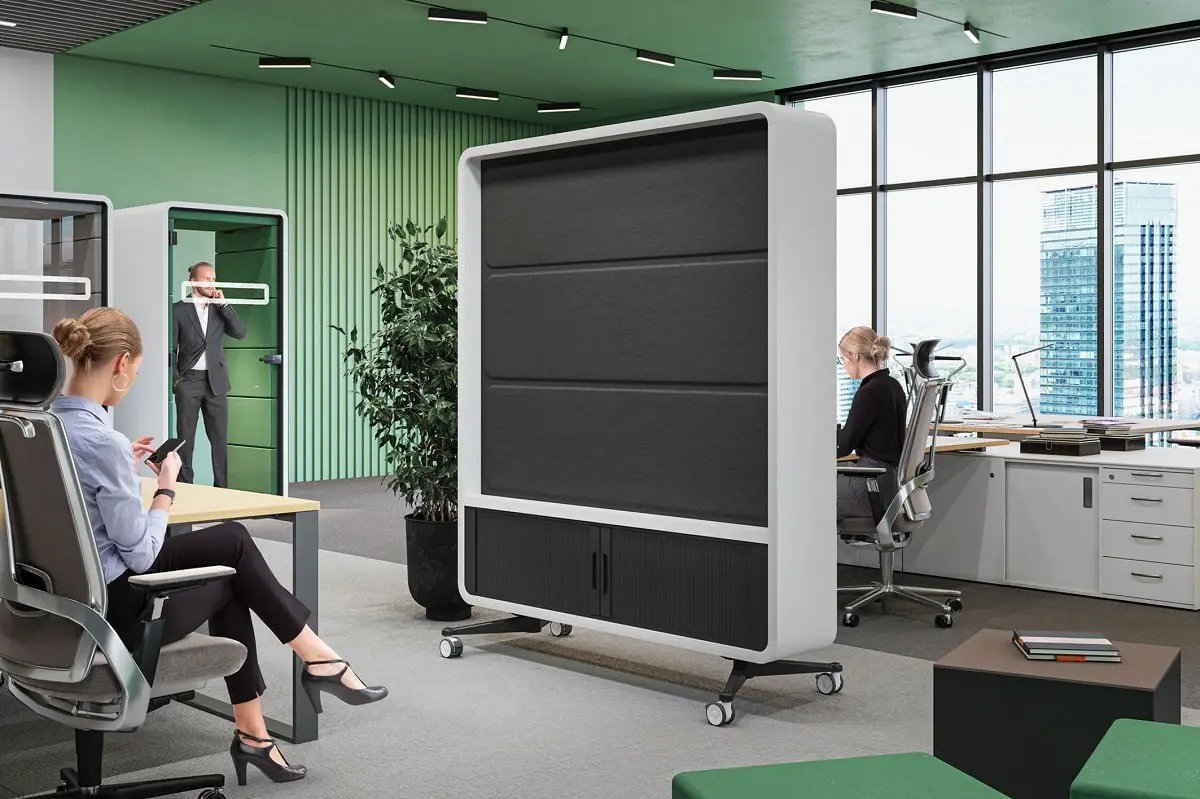 Der tragbare Büro-Raumtrenner hushWall