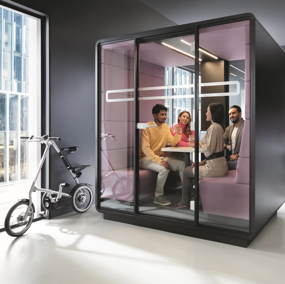 Office meeting pod for 4 persons hushMeet Hushoffice