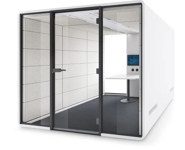 HushAccess.L conference pod adapted to the need of persons with disabilities