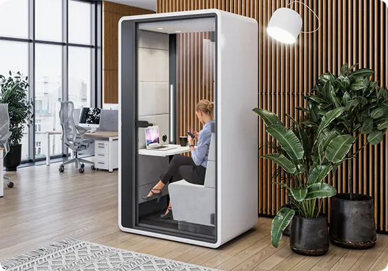 The office video call pod hushHybrid Hushoffice