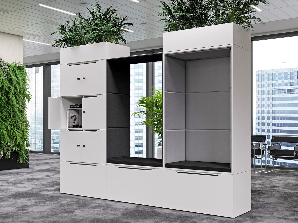Modular office storage cabinets