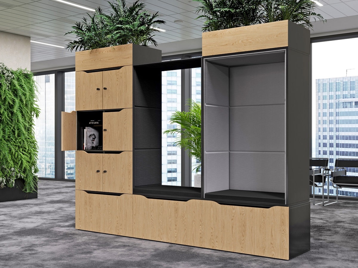 Partition cabinet for office Hushoffice hushLock