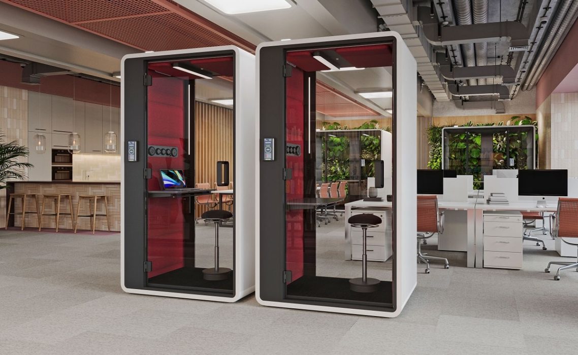 Hushoffice presents hushFree line of acoustic pods at NeoCon 2023