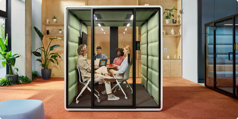 HushFree.L acoustic cabin for open plan offices
