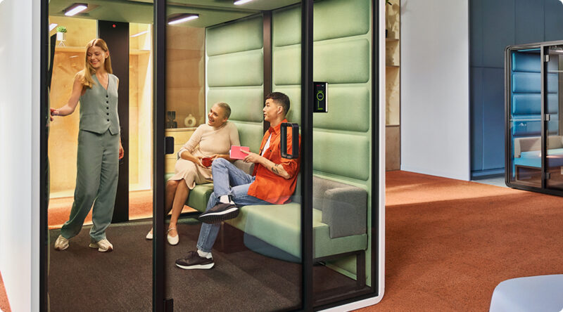 Acoustic conference pod for open plan office hushFree