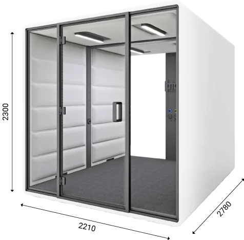 Dimensions de la cabine acoustique hushFree.L