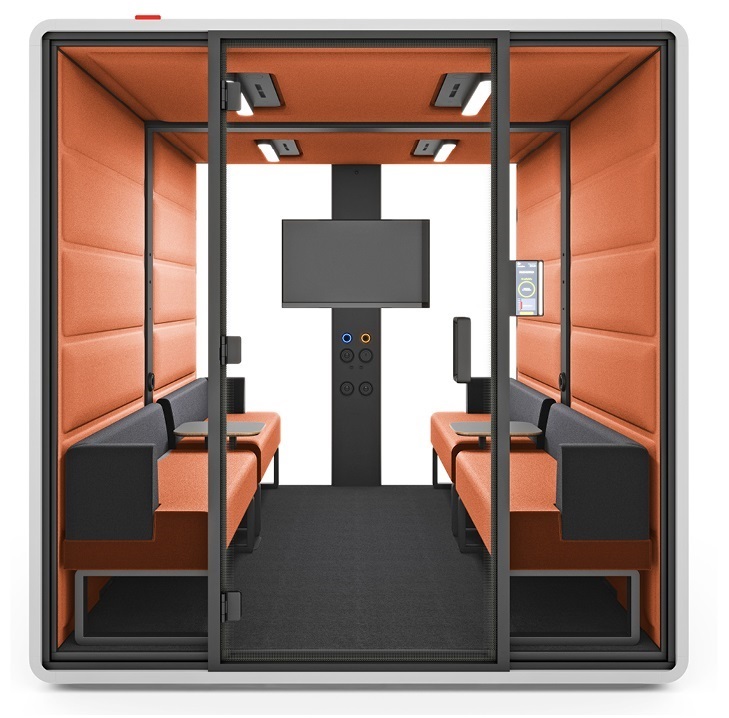 HushFree.L is a large office pod with A-rated acoustic properties