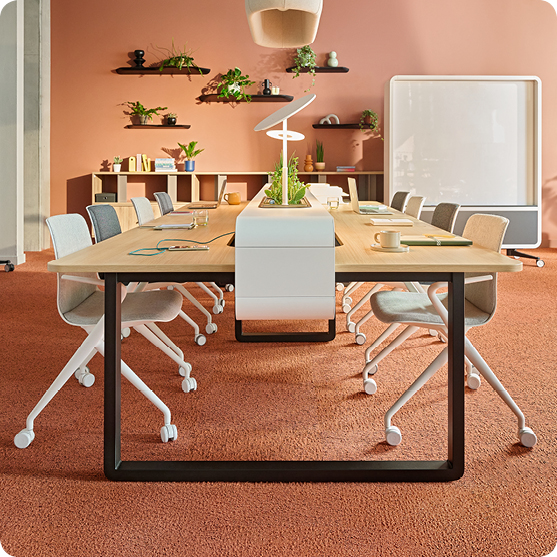 HushSpot coworking table for open plan offices