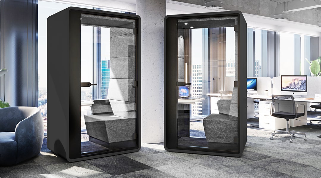 Switch Booth ᑕ ᑐ Set your coworking space apart with pods and booths ️ Hushoffice