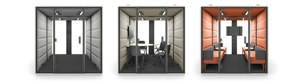 Acoustic cabins hushFree.L for open plan offices