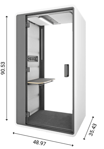 The dimensions of hushFree.S office call booth