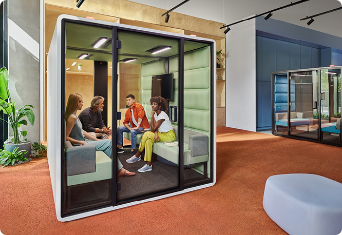 Large conference pod for open plan office hushFree.L