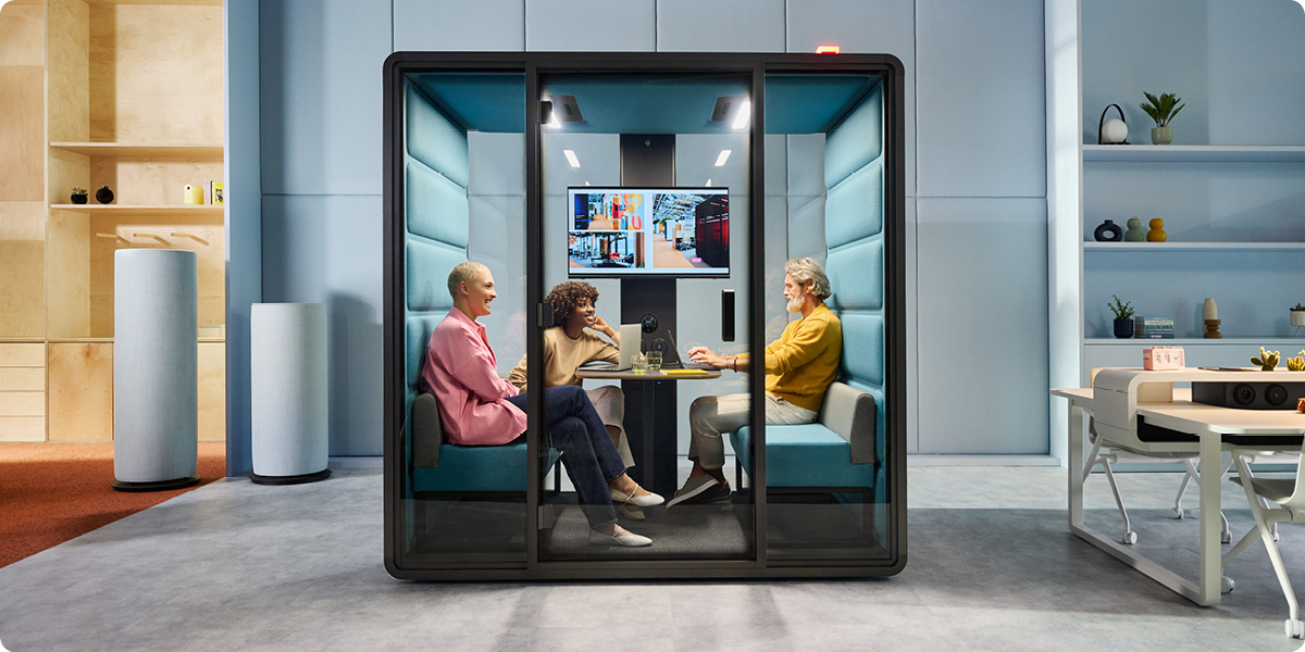 Office booths as content creation studios