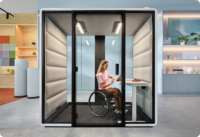 HushFree.Access.M acoustic workpod for disabled employees