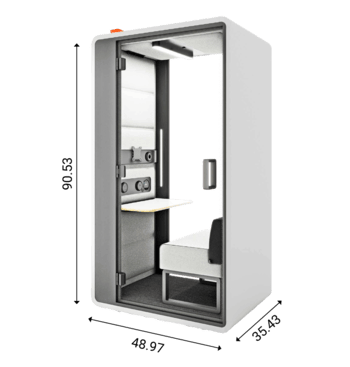 The dimensions of office video call pod hushFree.S.Hybrid