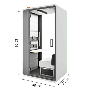 The dimensions of office video call pod hushFree.S.Hybrid
