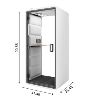 The dimensions of a small office call booth hushFree.XS